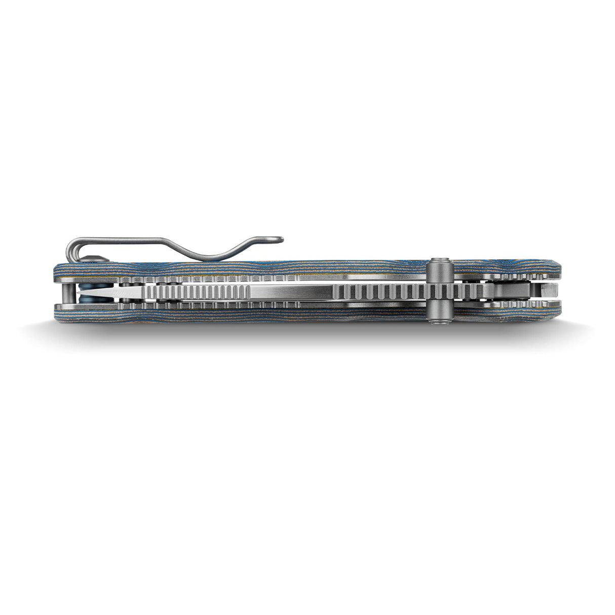 Porcupine Thumb Stud | Blue Ocean Micarta + Satin 14C28N - A2614