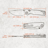 Porcupine Thumb Stud | Blue G10 + Blackwash 14C28N - A2627