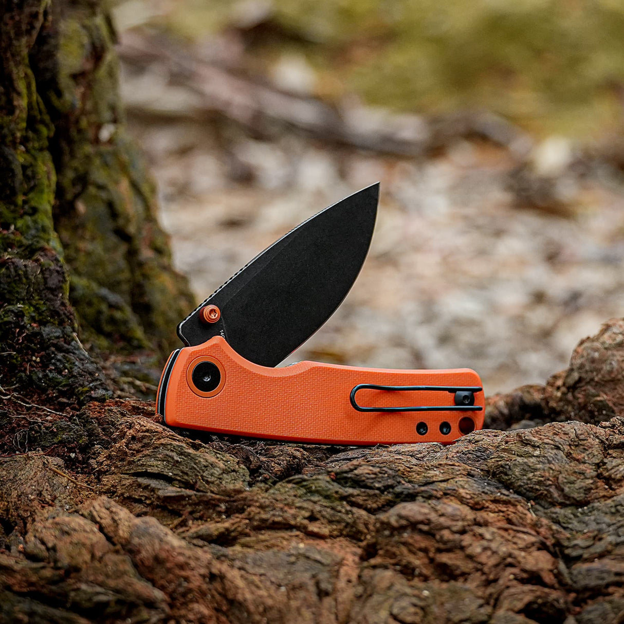 Porcupine Thumb Stud | Orange G10 + Blackwash 14C28N - A2628
