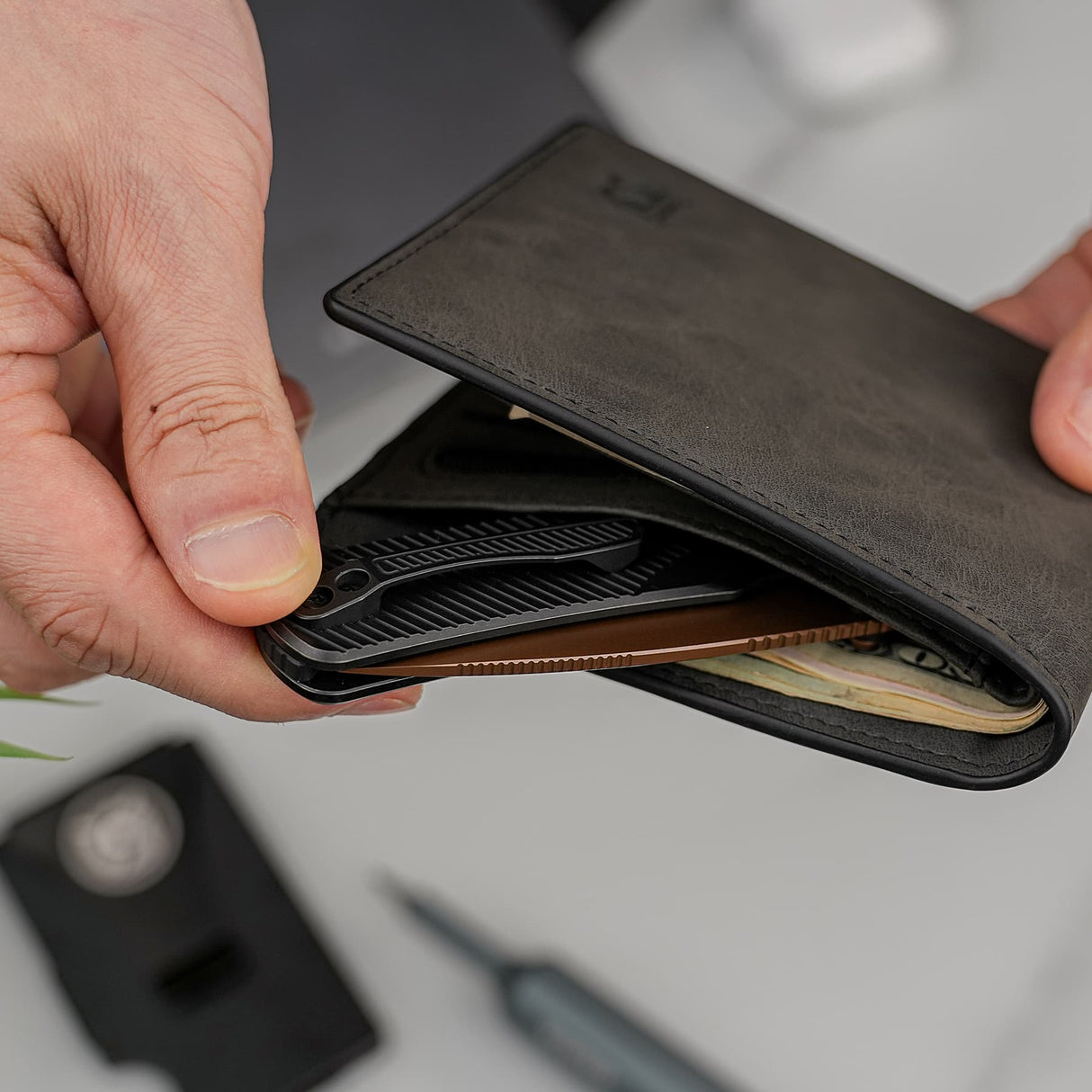 Porcupine TiSlim | Black Ti + Copper Dune 154CM - A4802