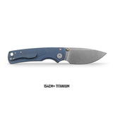 Porcupine TiSlim | Blue Ti + Stonewash 154CM - A4803
