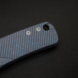 Porcupine TiSlim | Blue Ti + Stonewash 154CM - A4803