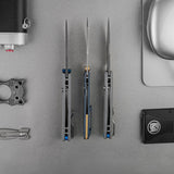Porcupine TiSlim | Blue Ti + Satin S90V