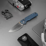 Porcupine TiSlim | Blue Ti + Satin S90V