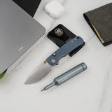 Porcupine TiSlim | Blue Ti + Satin S90V