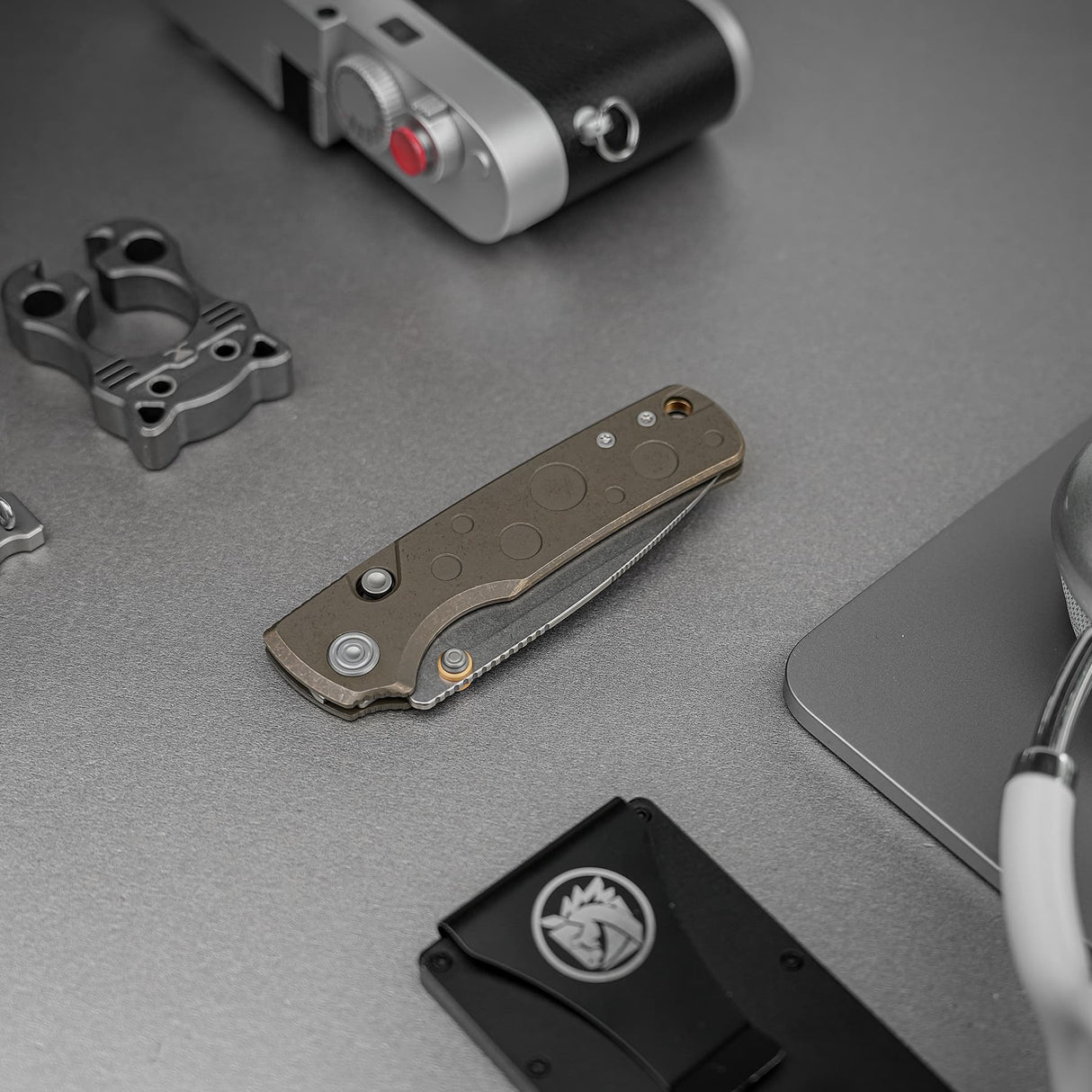 Porcupine TiSlim | Brasswash Ti + Stonewash S90V