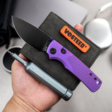 Porcupine TiSlim | Rebecca Purple Ti + Blackwash 154CM - A4812