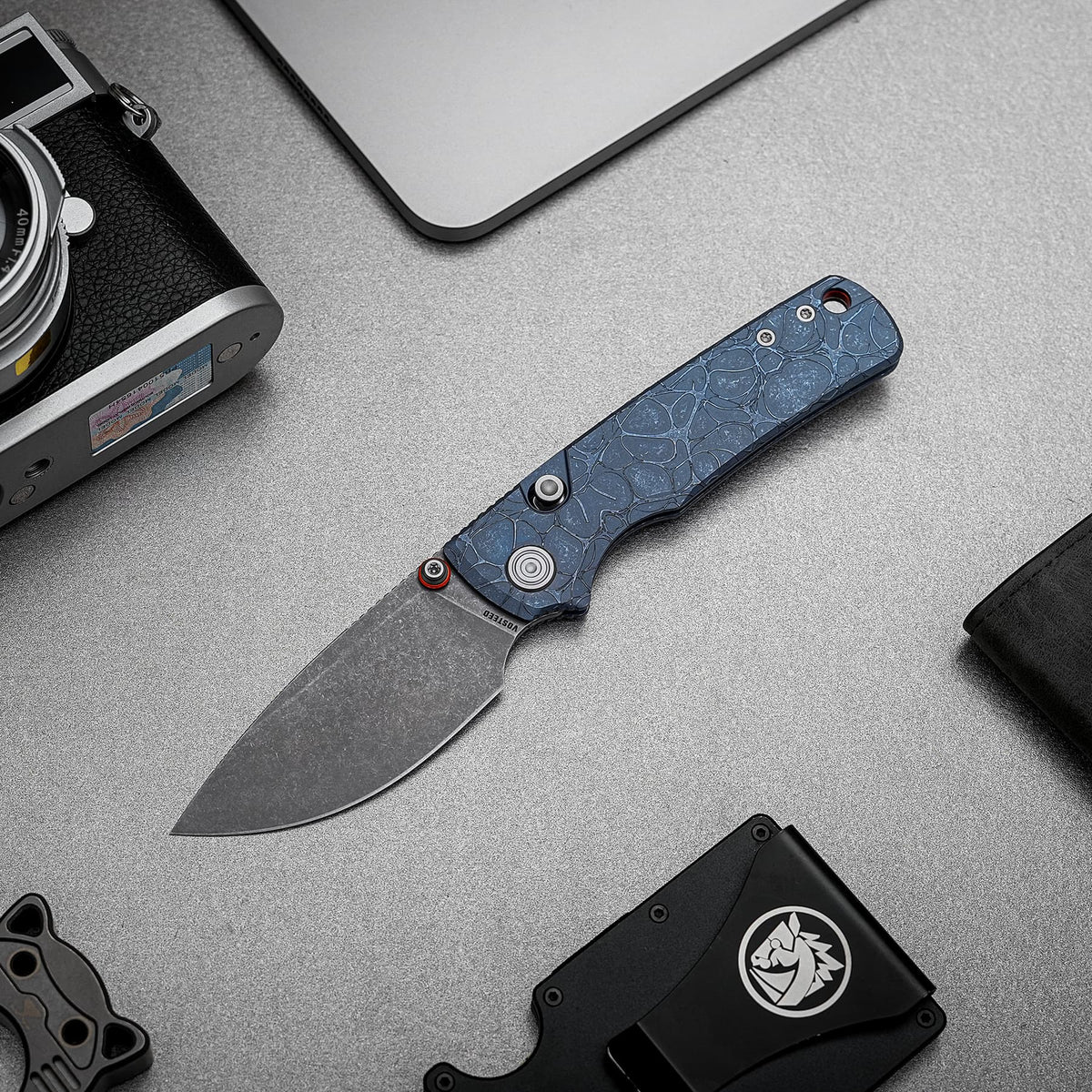 Porcupine TiSlim | Acid Wash Blue Ti + Acid Stonewash S90V - A4814