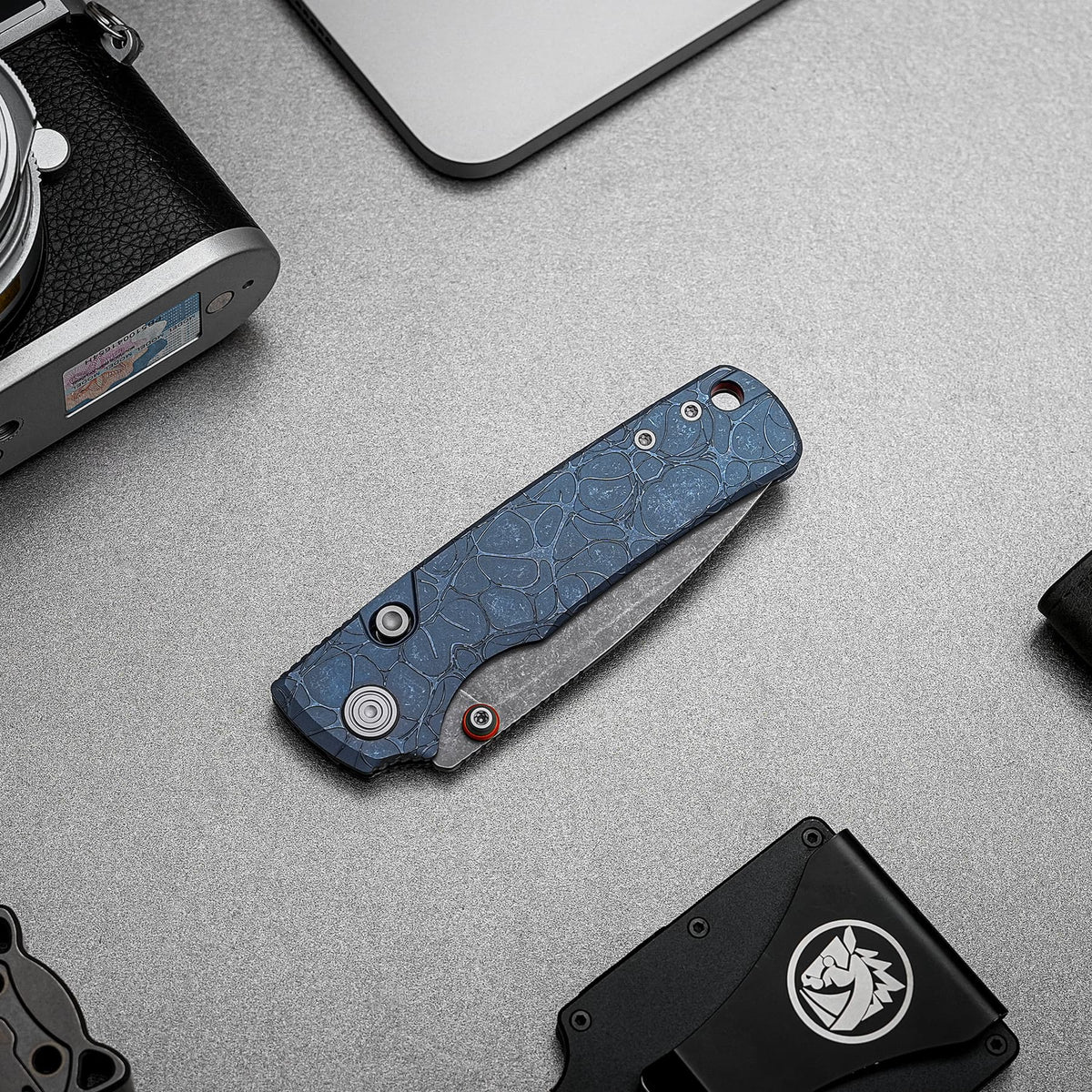 Porcupine TiSlim | Acid Wash Blue Ti + Acid Stonewash S90V - A4814