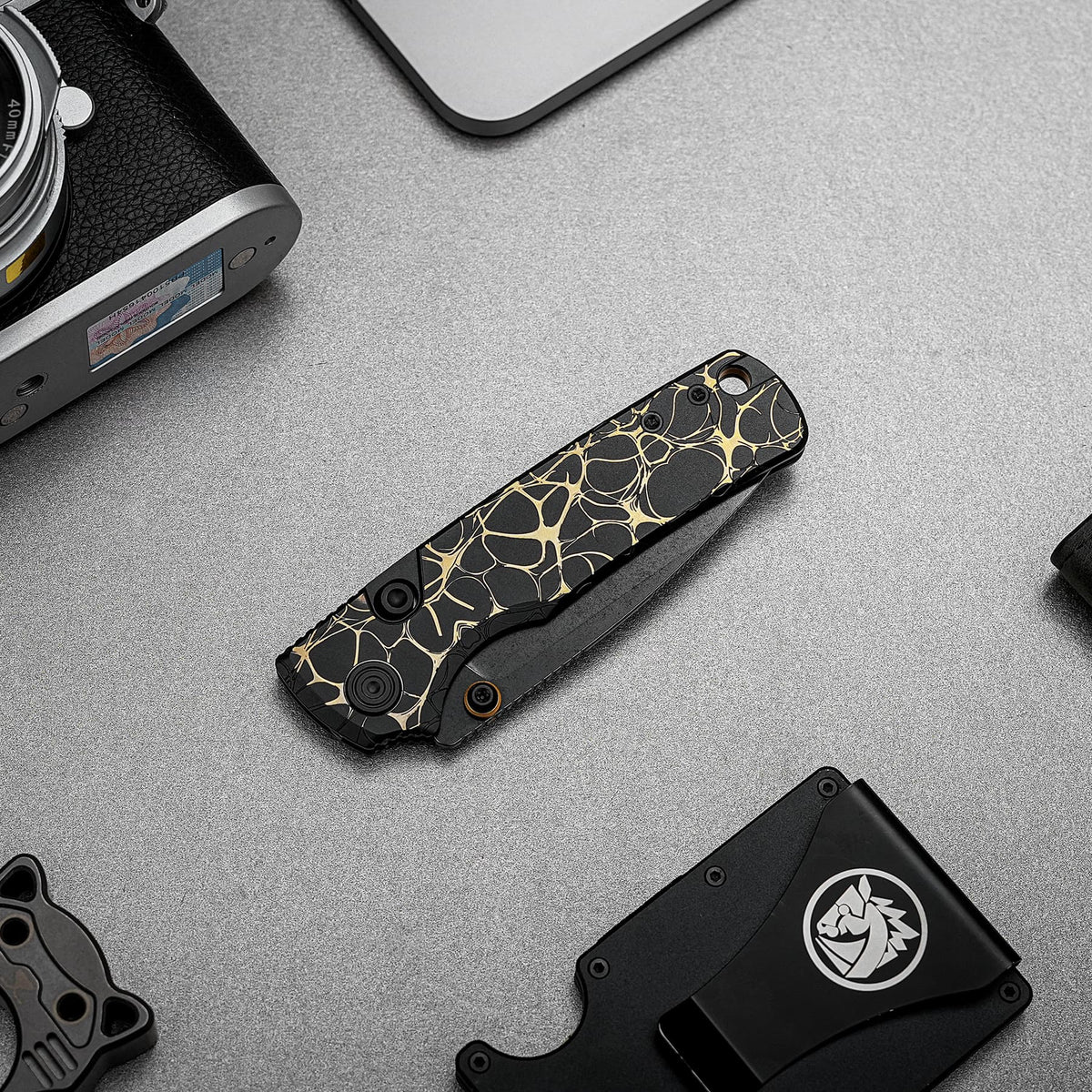 Porcupine TiSlim | Black & Gold Ti + Blackwash S90V - A4815