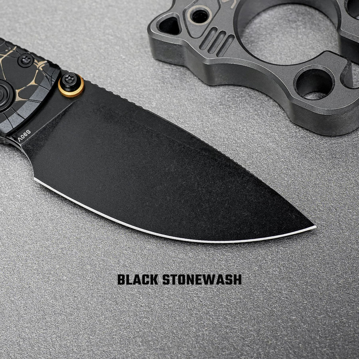 Porcupine TiSlim | Black & Gold Ti + Blackwash S90V - A4815