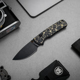 Porcupine TiSlim | Black & Gold Ti + Blackwash S90V - A4815