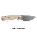 Porcupine | Ivory Drift Bamboo Micarta + Stonewash 14C28N - A2626
