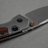 Psyop 299 | Brown Sand Ironwood Ti Bolster + Stonewash S35VN - A2228