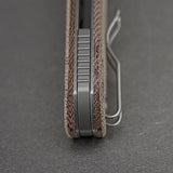 Psyop 299 | Natural Norplex UltreX Micarta™ Engraved Ti Bolster + Stonewash S35VN - A2232