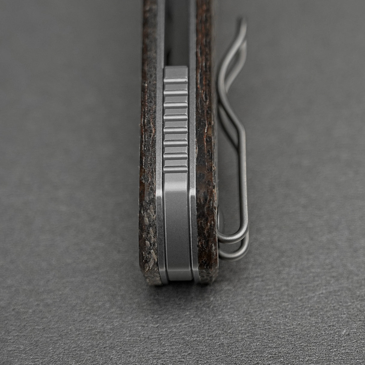 Psyop 299 | Brown GID Micarta™ Ti Bolster + Satin S35VN - A2238