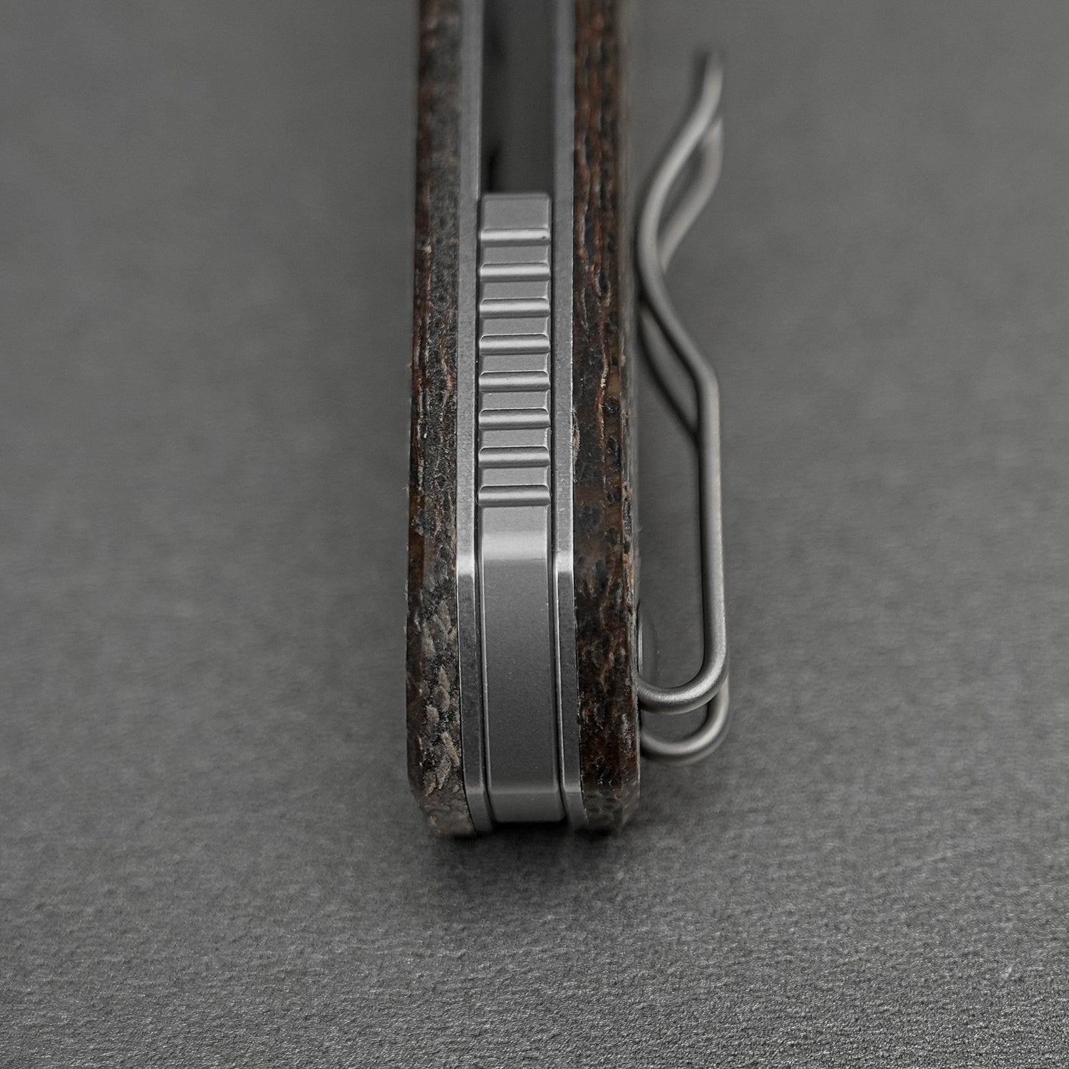 Psyop 299 | Brown GID Micarta™ Ti Bolster + Satin S35VN - A2238