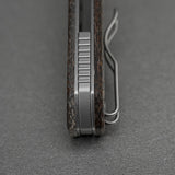 Psyop 299 | Brown GID Micarta™ Ti Bolster + Satin S35VN - A2238