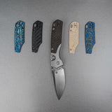 Psyop 299 | Brown GID Micarta™ Ti Bolster + Satin S35VN - A2238