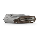 Psyop 299 | Brown GID Micarta™ Ti Bolster + Satin S35VN - A2238