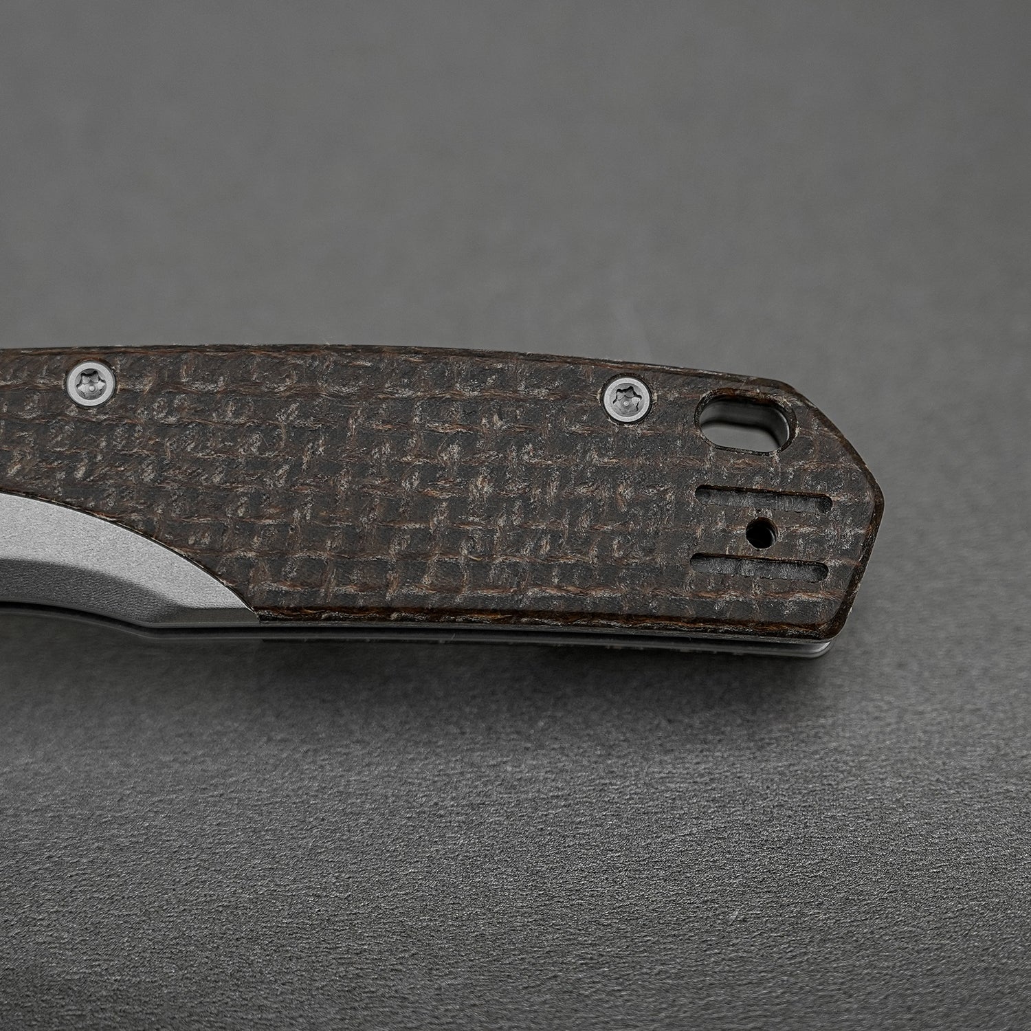 Psyop 299 | Brown GID Micarta™ Ti Bolster + Satin S35VN - A2238