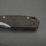 Psyop 299 | Brown GID Micarta™ Ti Bolster + Satin S35VN - A2238