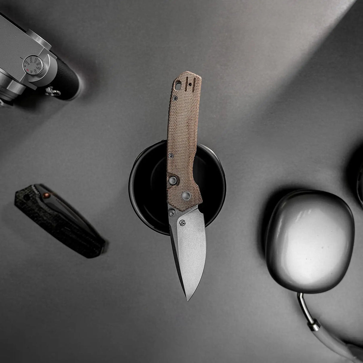 Psyop 299 | Natural Norplex UltreX Micarta™ + Stonewash S35VN - A2229