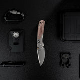 Psyop 299 | Red Micarta + Stonewashed S35VN - A2217