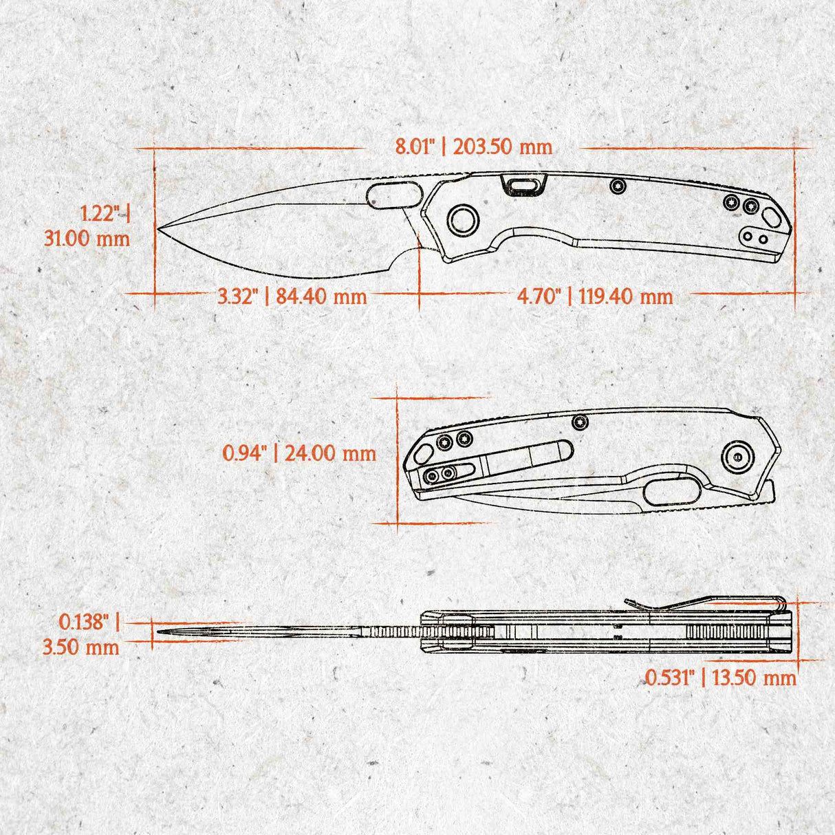 Psyop | Norplex UltreX™ Micarta + Elmax - A2213