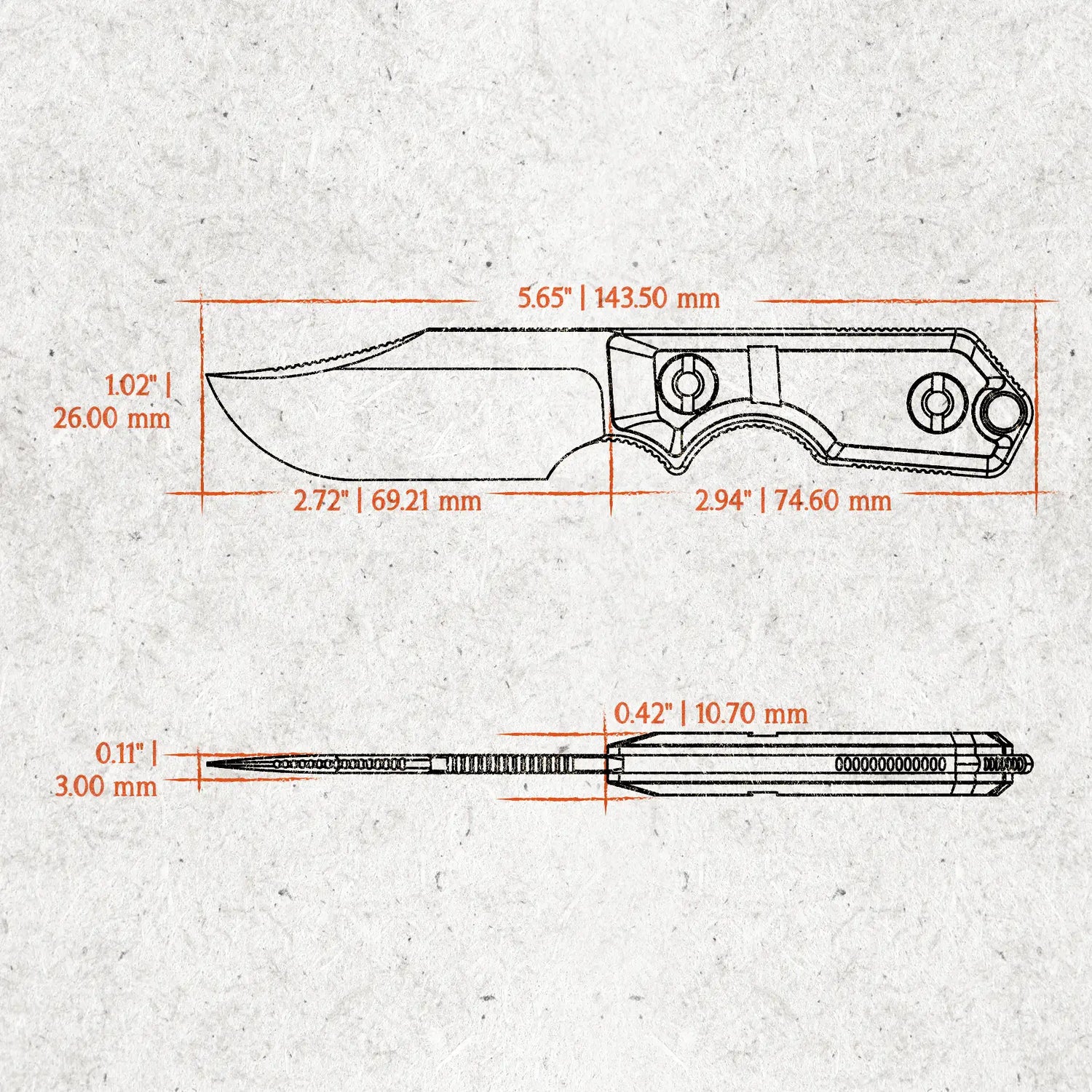 Quokka - Fixed Blade | Green Micarta + 14C289 - D0601