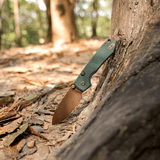 Raccoon 2.0 Top Liner Lock | Green Micarta + 14C28N Drop Point - A2907
