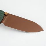 Raccoon 2.0 Top Liner Lock | Green Micarta + 14C28N Drop Point - A2907