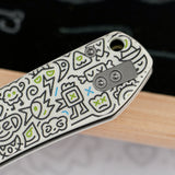 Raccoon 2.0 - Top Liner Lock | Doodle Monster™ White G10 + Satin 14C28N - A2933