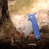 Raccoon 2.0 - Top Liner Lock | Blue Micarta + 14C28N Drop Point - A2905
