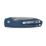Raccoon 2.0 - Top Liner Lock | Blue Micarta + 14C28N Drop Point - A2905