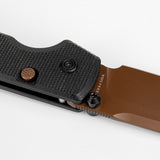 Raccoon 2.0 - Top Liner Lock | Black Micarta + 14C28N Bowie - A2926