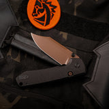 Raccoon 2.0 - Top Liner Lock | Black Micarta + 14C28N Bowie - A2926