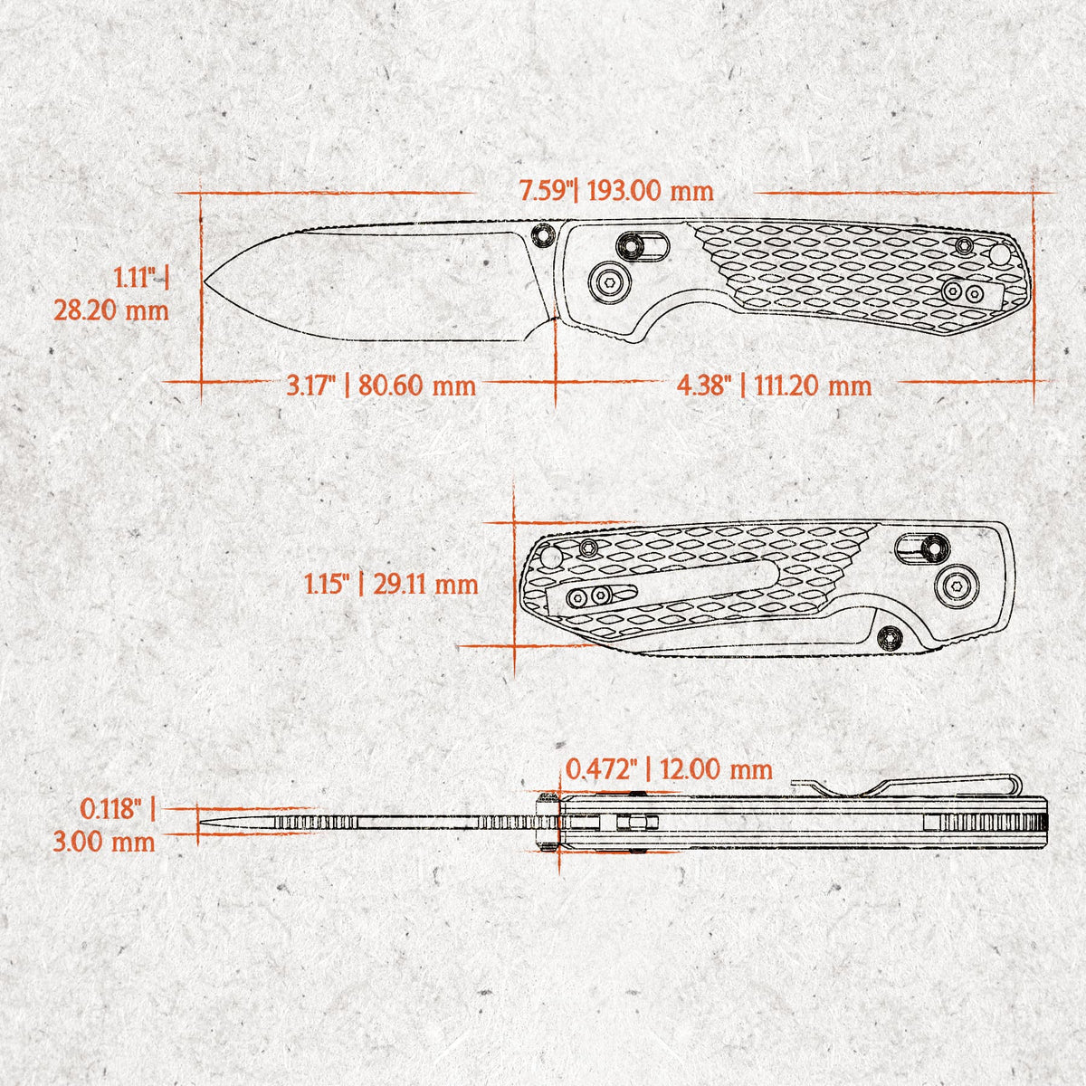 Raccoon Crossbar 2.0 ModSwap™ | Black G10 + Copper Dune Nitro-V - A4901