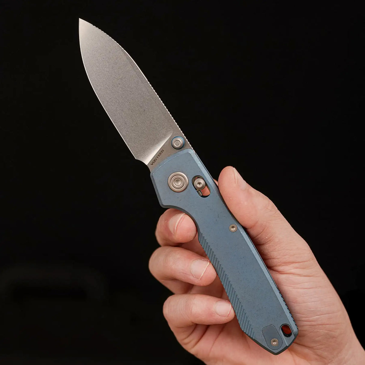 Raccoon TiSlim™ | Blue Ti + Stonewash 154CM