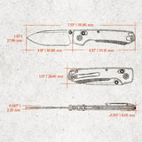 Raccoon TiSlim™ | Dark Red/Purple Ti + Copper Dune 154CM
