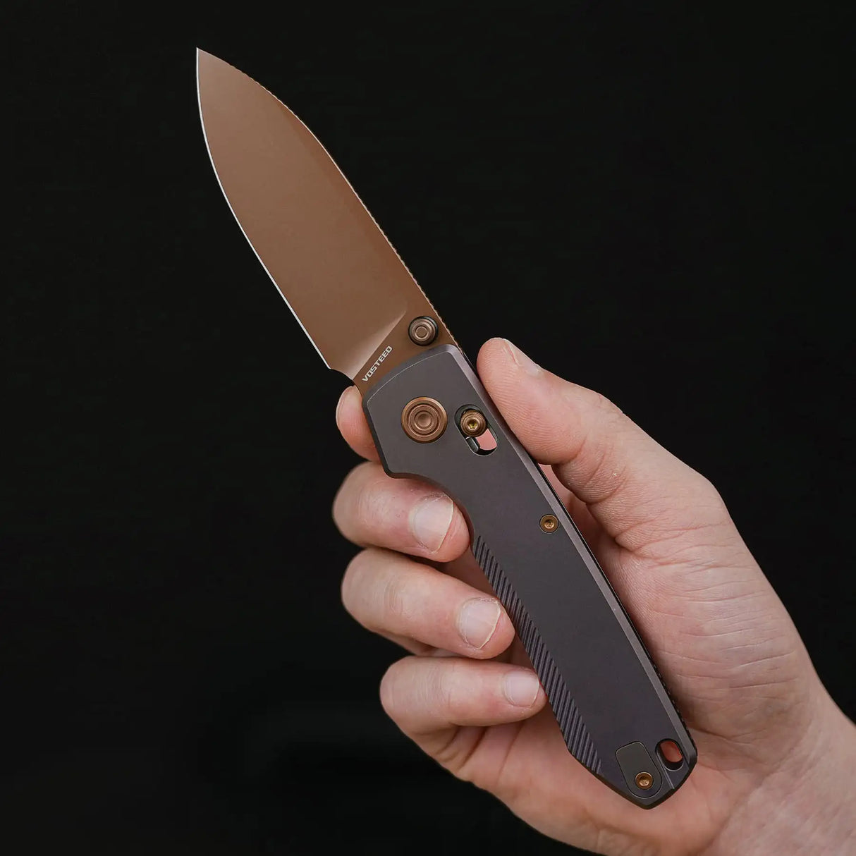 Raccoon TiSlim™ | Dark Red/Purple Ti + Copper Dune 154CM