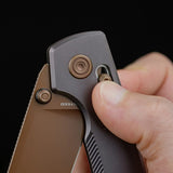 Raccoon TiSlim™ | Dark Red/Purple Ti + Copper Dune 154CM