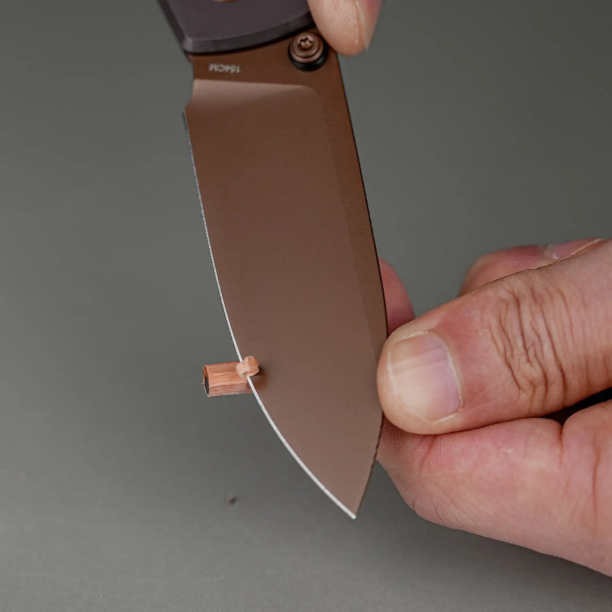 Raccoon TiSlim™ | Dark Red/Purple Ti + Copper Dune 154CM