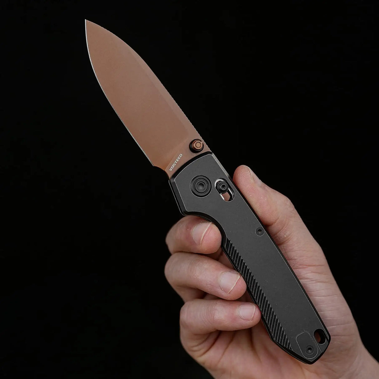 Raccoon TiSlim™ | Black Ti + Copper Dune 154CM