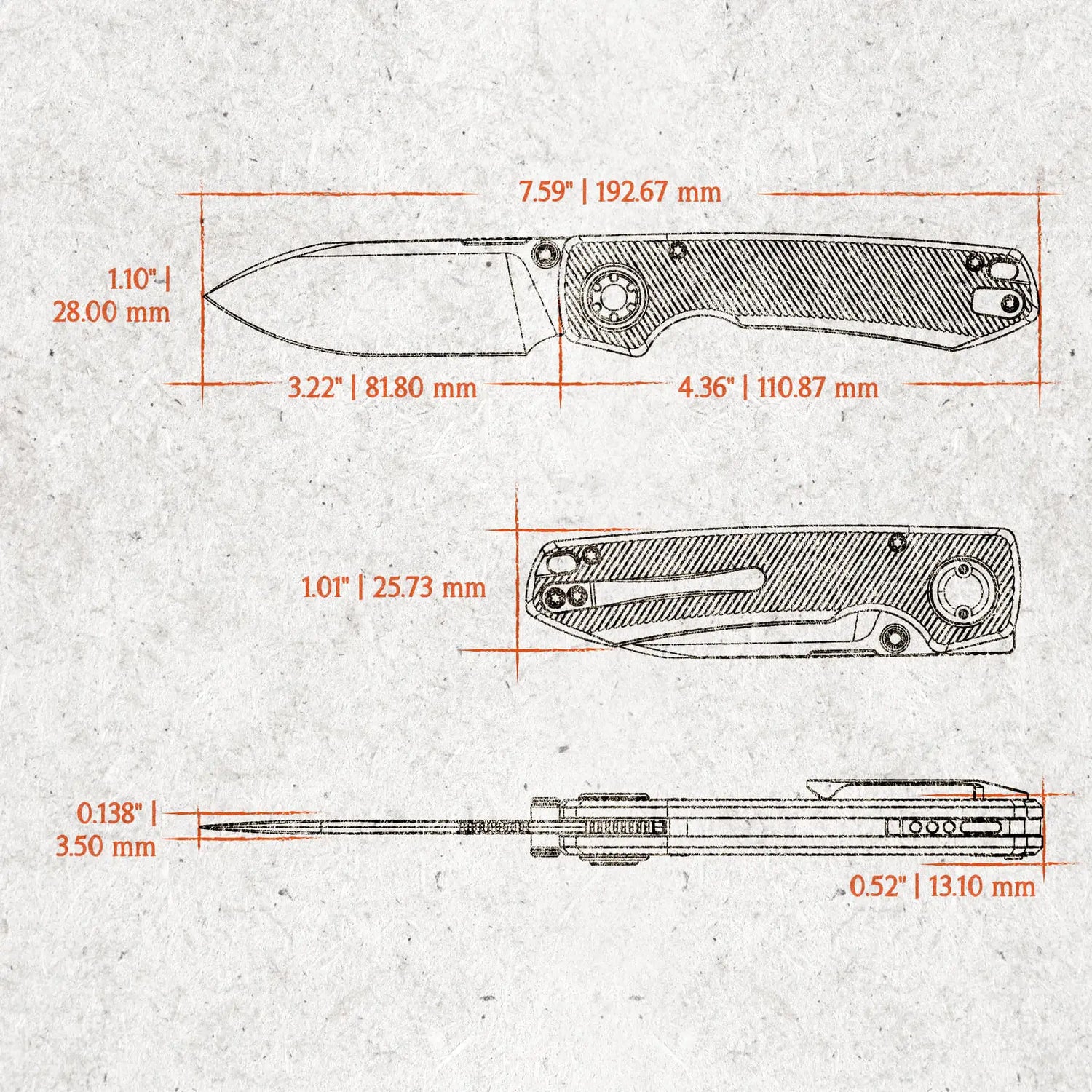 Raccoon V | Dim Grey Titanium + Satin Blade