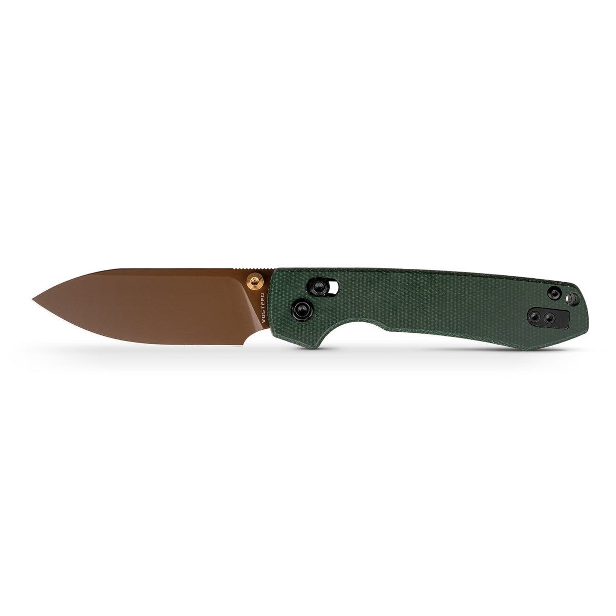 Raccoon - Crossbar Lock | Green Micarta + 14C28N Drop Point - A0540