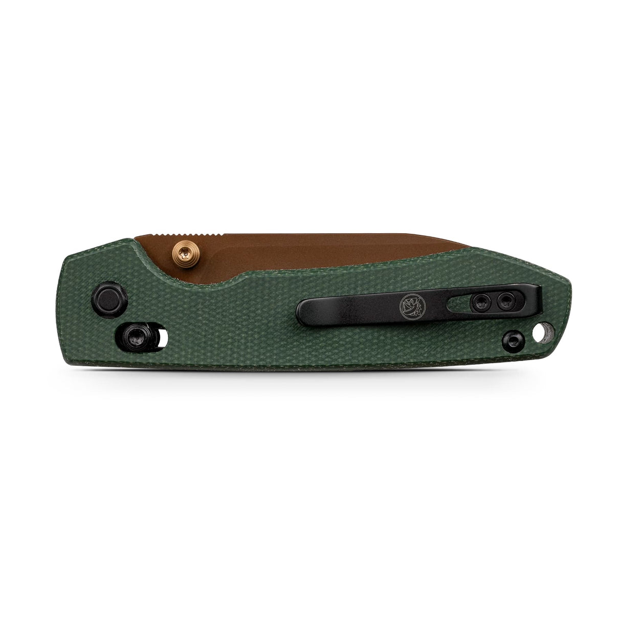 Raccoon - Crossbar Lock | Green Micarta + 14C28N Drop Point - A0540