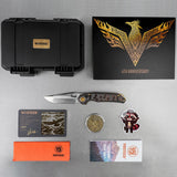 Thunderbird V | FatCarbon Copper Camo + Dual Satin & Bead Blast M390 - A0321