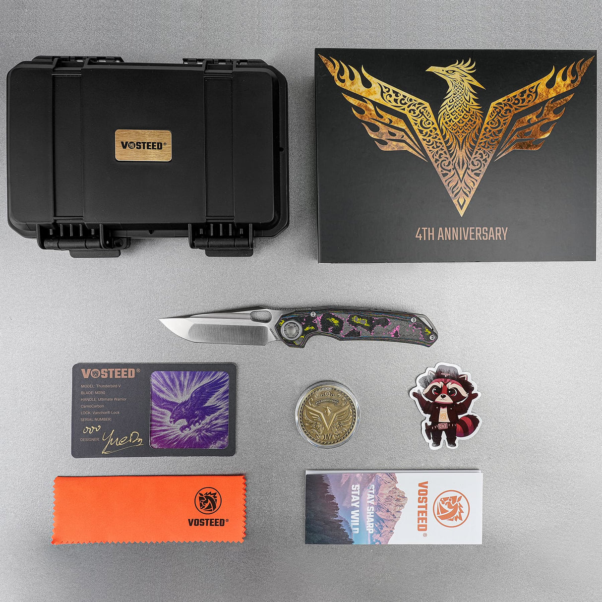 Thunderbird V | CamoCarbon Ultimate Warrior + Dual Satin & Bead Blast M390 - A0322