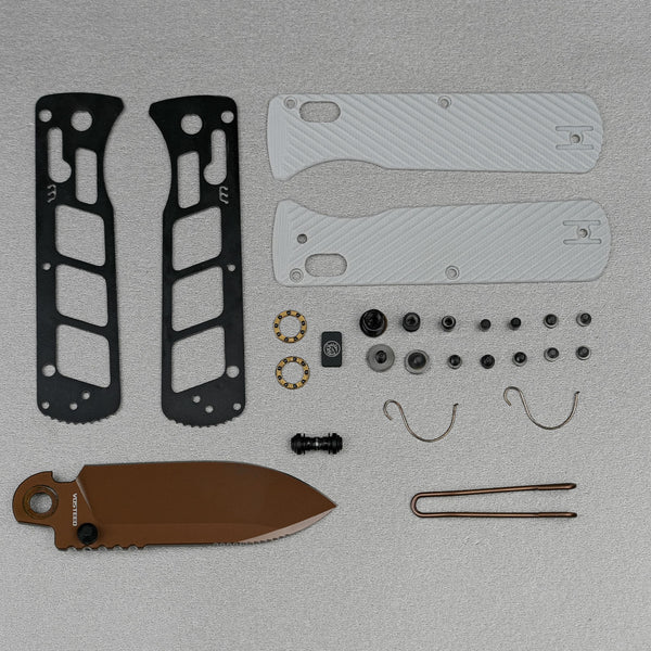 Vombat Handle Scales - Gray Norplex UltreX™ G10